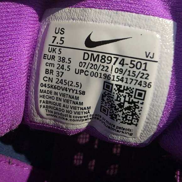 Womens Size 7.5 - Nike Zoom Fly 5 Fuchsia Dream (DM8974-501) Atheltic Shoes - Picture 10 of 10